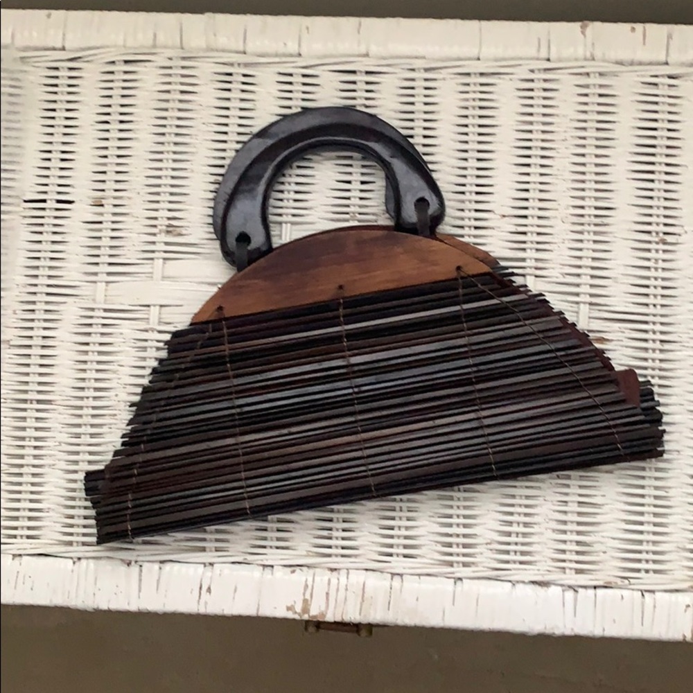 Retro wood handbag
